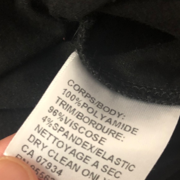 Simon Chang black and printed mesh overlay long sleeve dress EUC - Picture 15 of 16